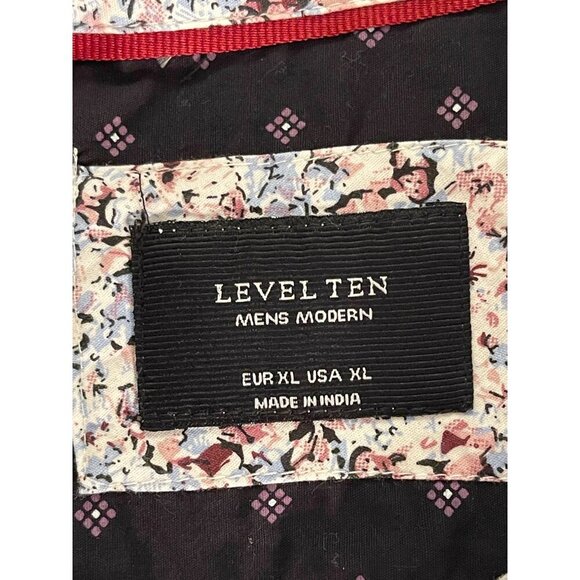 Level Ten Mens Modern XL Long Sleeve Button-Up Shirt With Floral Trim & Contrast - Picture 5 of 16